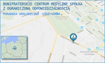 PORADNIA UROLOGICZNA - BONIFRATERSKIE CENTRUM MEDYCZNE SPÓŁKA Z OGRANICZONĄ ODPOWIEDZIALNOŚCIĄ - UL. KOSYNIERÓW GDYŃSKICH 61,  ŁÓDŹ-GÓRNA