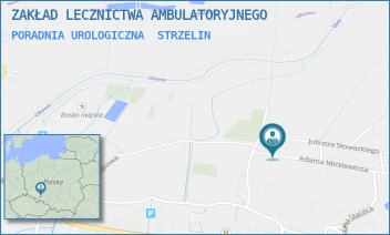 PORADNIA UROLOGICZNA - ZAKŁAD LECZNICTWA AMBULATORYJNEGO - UL. ADAMA MICKIEWICZA 20,  STRZELIN