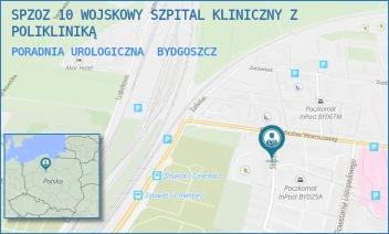 PORADNIA UROLOGICZNA - SPZOZ 10 WOJSKOWY SZPITAL KLINICZNY Z POLIKLINIKĄ - POWSTAŃCÓW WARSZAWY 5,  BYDGOSZCZ