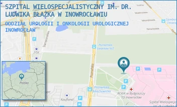 ODDZIAŁ UROLOGII I ONKOLOGII UROLOGICZNEJ - SZPITAL WIELOSPECJALISTYCZNY IM. DR. LUDWIKA BŁAŻKA W INOWROCŁAWIU - POZNAŃSKA 97,  INOWROCŁAW