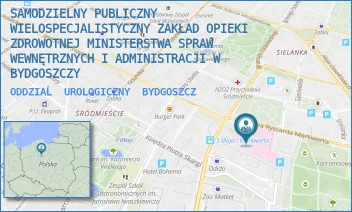 ODDZIAĹ UROLOGICZNY - SAMODZIELNY PUBLICZNY WIELOSPECJALISTYCZNY ZAKŁAD OPIEKI ZDROWOTNEJ MINISTERSTWA SPRAW WEWNĘTRZNYCH I ADMINISTRACJI W BYDGOSZCZY - MARKWARTA 4-6,  BYDGOSZCZ