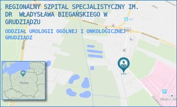 ODDZIAŁ UROLOGII OGÓLNEJ I ONKOLOGICZNEJ - REGIONALNY SZPITAL SPECJALISTYCZNY IM. DR  WŁADYSŁAWA BIEGAŃSKIEGO W GRUDZIĄDZU - RYDYGIERA 15/17,  GRUDZIĄDZ