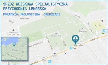 PORADNIA UROLOGICZNA - WOJSKOWA SPECJALISTYCZNA PRZYCHODNIA LEKARSKA SAMODZIELNY PUBLICZNY ZAKŁAD OPIEKI ZDROWOTNEJ W GRUDZIĄDZU - LEGIONÓW 57,  GRUDZIĄDZ