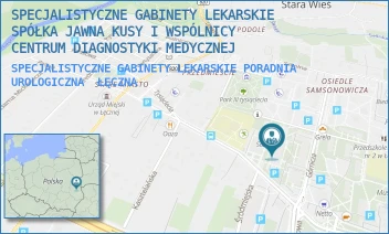 SPECJALISTYCZNE GABINETY LEKARSKIE PORADNIA UROLOGICZNA - SPECJALISTYCZNE GABINETY LEKARSKIE SPÓŁKA JAWNA KUSY I WSPÓLNICY  CENTRUM DIAGNOSTYKI MEDYCZNEJ - GÓRNICZA 3,  ŁĘCZNA