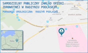 PORADNIA UROLOGICZNA - SAMODZIELNY PUBLICZNY ZAKŁAD OPIEKI ZDROWOTNEJ W RADZYNIU PODLASKIM - WISZNICKA 111,  RADZYŃ PODLASKI