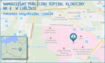 PORADNIA UROLOGICZNA - UNIWERSYTECKI SZPITAL KLINICZNY NR 4 W LUBLINIE - DR. K. JACZEWSKIEGO 8,  LUBLIN