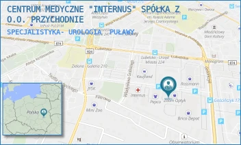 SPECJALISTYKA- UROLOGIA - CENTRUM MEDYCZNE "INTERNUS" SPÓŁKA Z O.O. PRZYCHODNIE - GEN. FIELDORFA NILA 16,  PUŁAWY