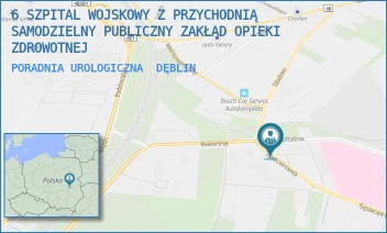 PORADNIA UROLOGICZNA - 6 SZPITAL WOJSKOWY Z PRZYCHODNIĄ SAMODZIELNY PUBLICZNY ZAKŁAD OPIEKI ZDROWOTNEJ - SZPITALNA 2,  DĘBLIN
