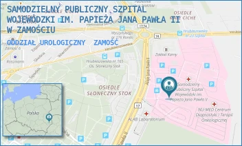 ODDZIAŁ UROLOGICZNY - SAMODZIELNY PUBLICZNY SZPITAL WOJEWÓDZKI IM. PAPIEŻA JANA PAWŁA II W ZAMOŚCIU - ALEJE JANA PAWŁA 10,  ZAMOŚĆ