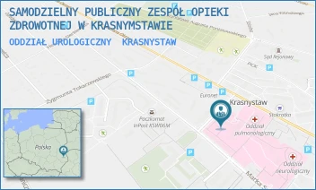 ODDZIAŁ UROLOGICZNY - SAMODZIELNY PUBLICZNY ZESPÓŁ OPIEKI ZDROWOTNEJ W KRASNYMSTAWIE - GŁOWACKIEGO 3,  KRASNYSTAW