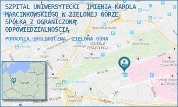 PORADNIA UROLOGICZNA - SZPITAL UNIWERSYTECKI  IMIENIA KAROLA MARCINKOWSKIEGO W ZIELONEJ GÓRZE SPÓŁKA Z OGRANICZONĄ ODPOWIEDZIALNOŚCIĄ - UL. ZYTY 26,  ZIELONA GÓRA