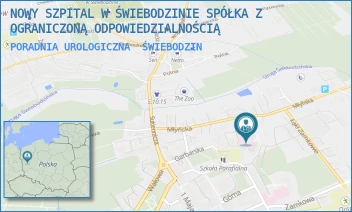 PORADNIA UROLOGICZNA - NOWY SZPITAL W ŚWIEBODZINIE SPÓŁKA Z OGRANICZONĄ ODPOWIEDZIALNOŚCIĄ - UL. MŁYŃSKA 6,  ŚWIEBODZIN