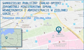 PORADNIA UROLOGICZNA - SAMODZIELNY PUBLICZNY ZAKŁAD OPIEKI ZDROWOTNEJ MINISTERSTWA SPRAW WEWNĘTRZNYCH I ADMINISTRACJI W ZIELONEJ GÓRZE - UL. WAZÓW 42,  ZIELONA GÓRA