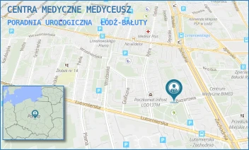 PORADNIA UROLOGICZNA - CENTRA MEDYCZNE MEDYCEUSZ - UL. BAZAROWA 9,  ŁÓDŹ-BAŁUTY