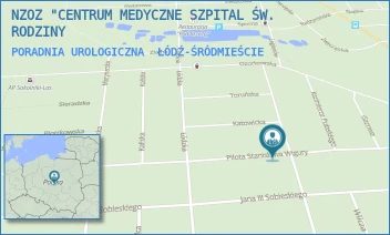 PORADNIA UROLOGICZNA - NZOZ "CENTRUM MEDYCZNE SZPITAL ŚW. RODZINY - UL. PILOTA STANISŁAWA WIGURY 19,  ŁÓDŹ-ŚRÓDMIEŚCIE