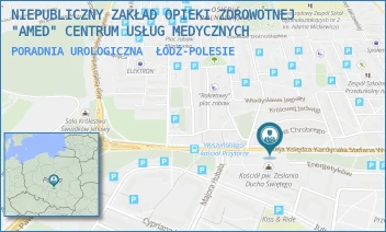 PORADNIA UROLOGICZNA - NIEPUBLICZNY ZAKŁAD OPIEKI ZDROWOTNEJ "AMED" CENTRUM USŁUG MEDYCZNYCH - AL. KS. KARDYNAŁA STEFANA WYSZYŃSKIEGO 65,  ŁÓDŹ-POLESIE