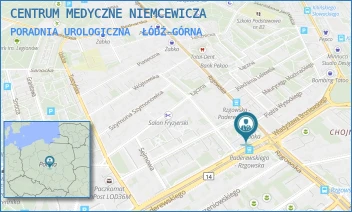 PORADNIA UROLOGICZNA - CENTRUM MEDYCZNE NIEMCEWICZA - UL. JULIANA URSYNA NIEMCEWICZA 24,  ŁÓDŹ-GÓRNA