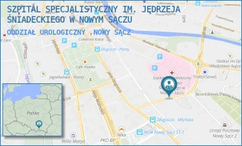 ODDZIAŁ UROLOGICZNY - SZPITAL SPECJALISTYCZNY IM. JĘDRZEJA ŚNIADECKIEGO W NOWYM SĄCZU - UL. MŁYŃSKA 5,  NOWY SĄCZ