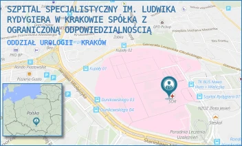 ODDZIAŁ UROLOGII - SZPITAL SPECJALISTYCZNY IM. LUDWIKA RYDYGIERA W KRAKOWIE SPÓŁKA Z OGRANICZONĄ ODPOWIEDZIALNOŚCIĄ - OSIEDLE ZŁOTEJ JESIENI 1,  KRAKÓW