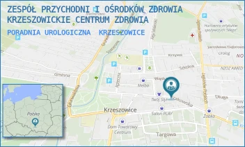 PORADNIA UROLOGICZNA - ZESPÓŁ PRZYCHODNI I OŚRODKÓW ZDROWIA-KRZESZOWICKIE CENTRUM ZDROWIA - UL. KRAKOWSKA 8,  KRZESZOWICE