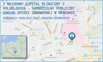 PORADNIA UROLOGICZNA - 5 WOJSKOWY SZPITAL KLINICZNY Z POLIKLINIKĄ - SAMODZIELNY PUBLICZNY ZAKŁAD OPIEKI ZDROWOTNEJ W KRAKOWIE - UL. WROCŁAWSKA 1-3,  KRAKÓW-KROWODRZA