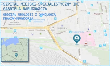 ODDZIAŁ UROLOGII Z ONKOLOGIĄ - SZPITAL MIEJSKI SPECJALISTYCZNY IM. GABRIELA NARUTOWICZA - UL. PRĄDNICKA 35-37,  KRAKÓW-KROWODRZA