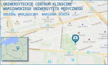 ODDZIAŁ UROLOGICZNY - UNIWERSYTECKIE CENTRUM KLINICZNE WARSZAWSKIEGO UNIWERSYTETU MEDYCZNEGO - WILLIAMA HEERLEINA LINDLEYA 4,  WARSZAWA OCHOTA