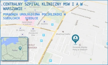 PORADNIA UROLOGICZNA POLIKLINIKI W SIEDLCACH  - CENTRALNY SZPITAL KLINICZNY MSW I A W WARSZAWIE - STAROWIEJSKA 66,  SIEDLCE