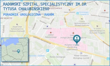 PORADNIA UROLOGICZNA - RADOMSKI SZPITAL SPECJALISTYCZNY IM. DR TYTUSA CHAŁUBIŃSKIEGO - TOCHTERMANA 1,  RADOM