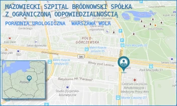 PORADNIA UROLOGICZNA - MAZOWIECKI SZPITAL BRÓDNOWSKI SPÓŁKA Z OGRANICZONĄ ODPOWIEDZIALNOŚCIĄ - GÓRCZEWSKA 89,  WARSZAWA WOLA