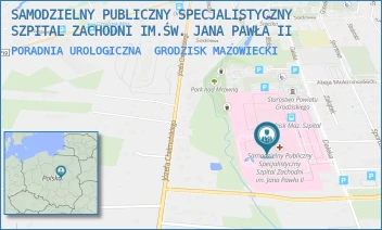 PORADNIA UROLOGICZNA - SAMODZIELNY PUBLICZNY SPECJALISTYCZNY SZPITAL ZACHODNI IM.ŚW. JANA PAWŁA II - DALEKA 11,  GRODZISK MAZOWIECKI