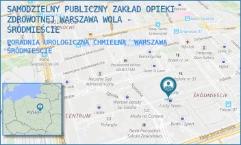 PORADNIA UROLOGICZNA CHMIELNA - SAMODZIELNY PUBLICZNY ZAKŁAD OPIEKI ZDROWOTNEJ WARSZAWA WOLA - ŚRÓDMIEŚCIE - CHMIELNA 14,  WARSZAWA ŚRÓDMIEŚCIE