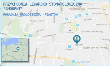 PORADNIA UROLOGICZNA - PRZYCHODNIA LEKARSKO STOMATOLOGICZNA "AMODENT" - PADEREWSKIEGO 13,  PIASTÓW