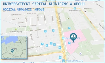 ODDZIAŁ UROLOGII - UNIWERSYTECKI SZPITAL KLINICZNY W OPOLU - UL. ALEJA WINCENTEGO WITOSA 26,  OPOLE