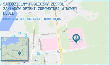 PORADNIA UROLOGICZNA - SAMODZIELNY PUBLICZNY ZESPÓŁ ZAKŁADÓW OPIEKI ZDROWOTNEJ W NOWEJ DĘBIE - UL. UL. M. C. SKŁODOWSKIEJ 1A,  NOWA DĘBA