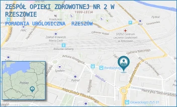 PORADNIA UROLOGICZNA - ZESPÓŁ OPIEKI ZDROWOTNEJ NR 2 W RZESZOWIE - UL. ALEKSANDRA FREDRY 9,  RZESZÓW