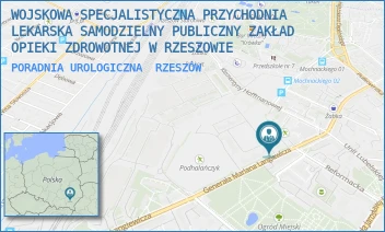 PORADNIA UROLOGICZNA - WOJSKOWA SPECJALISTYCZNA PRZYCHODNIA LEKARSKA SAMODZIELNY PUBLICZNY ZAKŁAD OPIEKI ZDROWOTNEJ W RZESZOWIE - UL. GEN. MARIANA LANGIEWICZA 4,  RZESZÓW