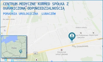 PORADNIA UROLOGICZNA - CENTRUM MEDYCZNE KORMED SPÓŁKA Z OGRANICZONĄ ODPOWIEDZIALNOŚCIĄ - UL. TADEUSZA KOŚCIUSZKI 141/7,  LUBACZÓW