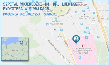 PORADNIA UROLOGICZNA - SZPITAL WOJEWÓDZKI IM. DR. LUDWIKA RYDYGIERA W SUWAŁKACH - SZPITALNA 60,  SUWAŁKI