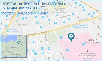 ODDZIAŁ UROLOGICZNY - SZPITAL WOJEWÓDZKI IM.KARDYNAŁA STEFANA WYSZYŃSKIEGO - MARSZ. JÓZEFA PIŁSUDSKIEGO 11,  ŁOMŻA