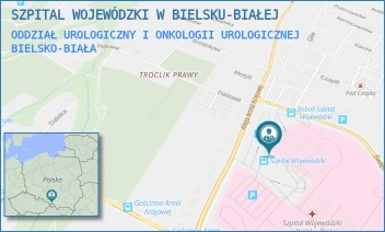 ODDZIAŁ UROLOGICZNY I ONKOLOGII UROLOGICZNEJ - SZPITAL WOJEWÓDZKI W BIELSKU-BIAŁEJ - UL. AL.ARMII KRAJOWEJ 101,  BIELSKO-BIAŁA