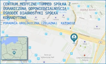 PORADNIA UROLOGICZNA (ŻELAZNA) - CENTRUM MEDYCZNE TOMMED SPÓŁKA Z OGRANICZONĄ ODPOWIEDZIALNOŚCIĄ OŚRODEK DIAGNOSTYKI SPÓŁKA KOMANDYTOWA - UL. ŻELAZNA 1,  KATOWICE