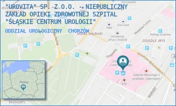 ODDZIAŁ UROLOGICZNY - "UROVITA" SP. Z O.O. - NIEPUBLICZNY ZAKŁAD OPIEKI ZDROWOTNEJ SZPITAL "ŚLĄSKIE CENTRUM UROLOGII" - UL. STRZELCÓW BYTOMSKICH 11,  CHORZÓW