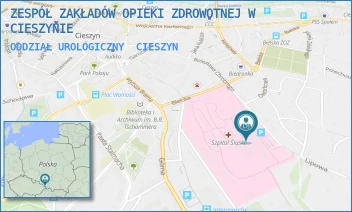 ODDZIAŁ UROLOGICZNY - ZESPÓŁ ZAKŁADÓW OPIEKI ZDROWOTNEJ W CIESZYNIE - UL. BIELSKA 4,  CIESZYN