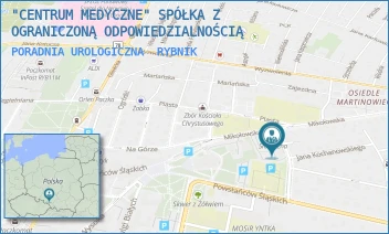 PORADNIA UROLOGICZNA - "CENTRUM MEDYCZNE" SPÓŁKA Z OGRANICZONĄ ODPOWIEDZIALNOŚCIĄ - UL. BYŁYCH WIĘŹNIÓW POLITYCZNYCH 3,  RYBNIK