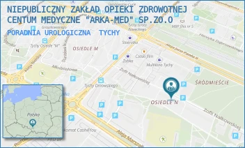 PORADNIA UROLOGICZNA - NIEPUBLICZNY ZAKŁAD OPIEKI ZDROWOTNEJ CENTUM MEDYCZNE "ARKA-MED" SP.ZO.O - UL. ZOFII NAŁKOWSKIEJ 27,  TYCHY
