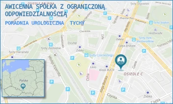 PORADNIA UROLOGICZNA - AWICENNA SPÓŁKA Z OGRANICZONĄ ODPOWIEDZIALNOŚCIĄ - UL. CYGANERII 1,  TYCHY