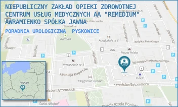 PORADNIA UROLOGICZNA - NIEPUBLICZNY ZAKŁAD OPIEKI ZDROWOTNEJ CENTRUM USŁUG MEDYCZNYCH "REMEDIUM" SPÓŁKA Z OGRANICZONĄ ODPOWIEDZIALNOŚCIĄ - UL. PADEREWSKIEGO 11,  PYSKOWICE