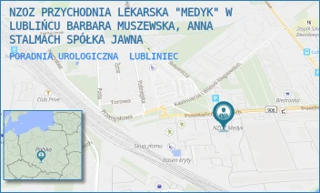PORADNIA UROLOGICZNA - NZOZ PRZYCHODNIA LEKARSKA "MEDYK" W LUBLIŃCU BARBARA MUSZEWSKA, ANNA STALMACH SPÓŁKA JAWNA - UL. POWSTAŃCÓW 54,  LUBLINIEC