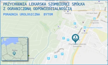 PORADNIA UROLOGICZNA - PRZYCHODNIA LEKARSKA SZOMBIERKI SPÓŁKA Z OGRANICZONĄ ODPOWIEDZIALNOŚCIĄ - UL. ORZEGOWSKA 52A,  BYTOM